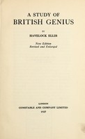 view A study of British genius / by Havelock Ellis.