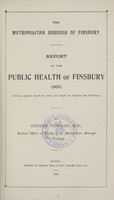 view Report on the public health of 1903.