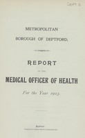 view Report of the Medical Officer of Health for the year 1903.