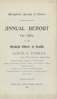 view Annual report for 1903 of the Medical Officer of Health.