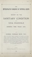 view Report on the sanitary condition and vital statistics during the year 1903.