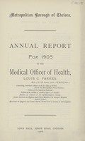 view Annual report for 1905 of the Medical Officer of Health.