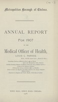 view Annual report for 1907 of the Medical Officer of Health.