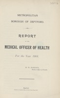 view Report of the Medical Officer of Health for the year 1908.