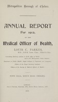 view Annual report for 1912 of the Medical Officer of Health.