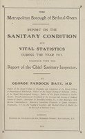 view Report on the sanitary condition and vital statistics during the year 1913 together with the report of the Chief Sanitary Inspector.