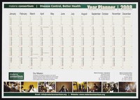 view Year planner by the Malaria Consortium for 2008. Colour lithograph, 2008.