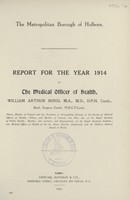 view Report for the year 1914 of the Medical Officer of Health.