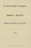 view Annual report of the Medical Officer of Health 1915.