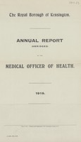 view Annual report (abridged) of the Medical Officer of Health 1919.