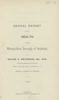 view Annual report on the health of the Metropolitan Borough of Deptford.