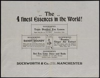 view The 4 finest essences in the world! / Duckworth & Co.