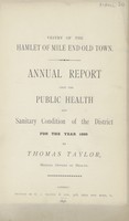 view Annual report upon the public health and sanitary condition of the District for the year 1898.