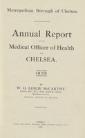 view Report of the Medical Officer of Health for the year 1935.