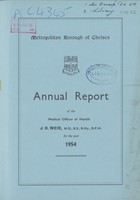 view Annual report of the Medical Officer of Health for the year 1954.