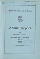 view Annual report of the Medical Officer of Health for the year 1955.