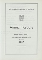 view Annual report of the Medical Officer of Health for the year 1957.