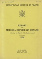 view [Report of the Medical Officer of Health for Fulham Borough].