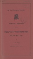 view [Report of the Medical Officer of Health for Kensington Borough].