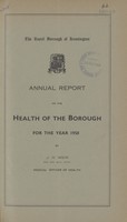 view [Report of the Medical Officer of Health for Kensington Borough].