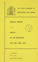 view [Report of the Medical Officer of Health for Kensington & Chelsea Borough].