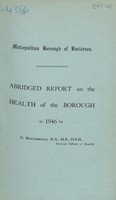 view [Report of the Medical Officer of Health for Battersea Borough].