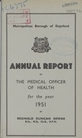 view [Report of the Medical Officer of Health for Deptford Borough].