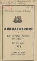 view [Report of the Medical Officer of Health for Deptford Borough].