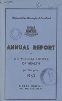 view [Report of the Medical Officer of Health for Deptford Borough].