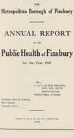 view [Report of the Medical Officer of Health for Finsbury Borough].