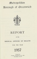view [Report of the Medical Officer of Health for Greenwich Borough].