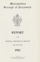 view [Report of the Medical Officer of Health for Greenwich Borough].