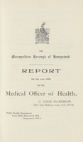 view [Report of the Medical Officer of Health for Hampstead Borough].