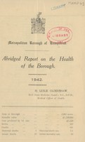 view [Report of the Medical Officer of Health for Hampstead Borough].