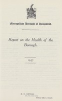 view [Report of the Medical Officer of Health for Hampstead Borough].