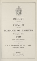 view [Report of the Medical Officer of Health for Lambeth Borough].