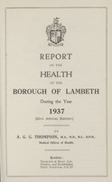 view [Report of the Medical Officer of Health for Lambeth Borough].