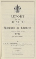 view [Report of the Medical Officer of Health for Lambeth Borough].