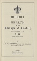 view [Report of the Medical Officer of Health for Lambeth Borough].