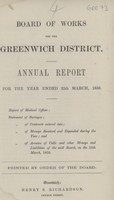 view [Report of the Medical Officer of Health for Greenwich District].