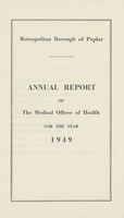 view [Report of the Medical Officer of Health for Poplar, Metropolitan Borough].