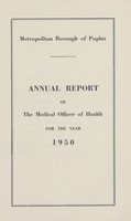 view [Report of the Medical Officer of Health for Poplar, Metropolitan Borough].