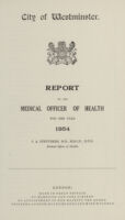 view [Report of the Medical Officer of Health for Westminster, City of].