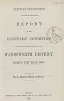 view [Report of the Medical Officer of Health for Wandsworth District, The Board of Works (Clapham, Putney, Streatham, Tooting & Wandsworth)].