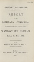 view [Report of the Medical Officer of Health for Wandsworth District, The Board of Works (Clapham, Putney, Streatham, Tooting & Wandsworth)].