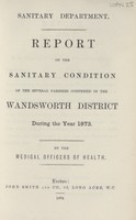 view [Report of the Medical Officer of Health for Wandsworth District, The Board of Works (Clapham, Putney, Streatham, Tooting & Wandsworth)].