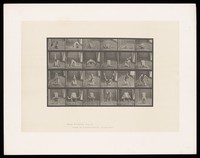 view A near-naked man performs a series of contortions. Collotype after Eadweard Muybridge, 1887.