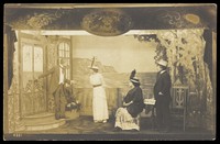 view Actors performing 'L'idée de Françoise'. Photographic postcard, 191-.