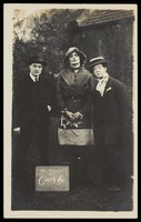 view Amateur actors performing "Carry On". Photographic postcard, 191-.