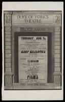 view A variety programme for the Duke of York's theatre. Photographic postcard, 1924.